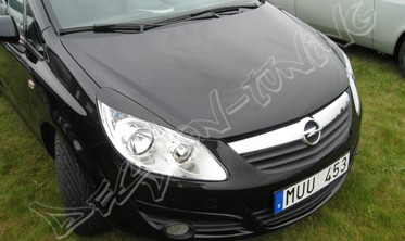 РЕСНИЧКИ (НАКЛАДКИ НА ФАРЫ) Opel Corsa D  фото
